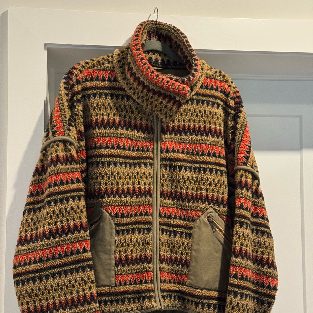 Free Country Multicolor Striped Teddy Jacket